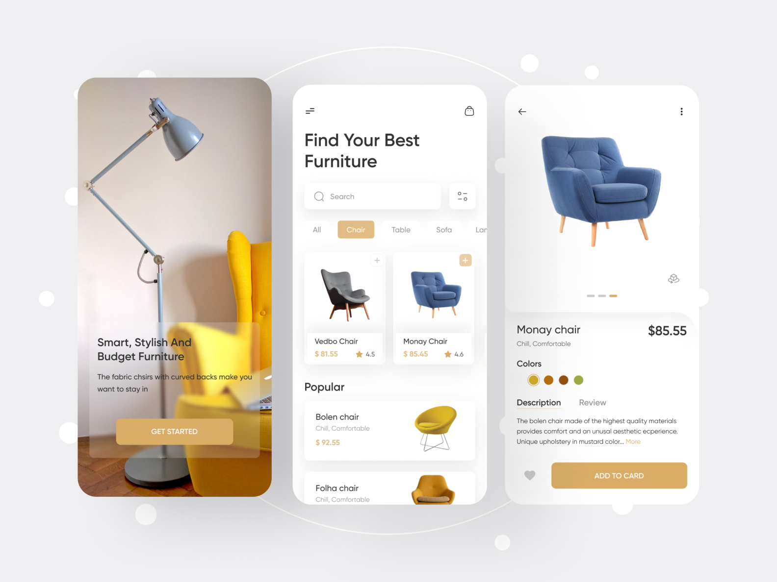 Furniture e-commerce App by Saiful on Dribbble