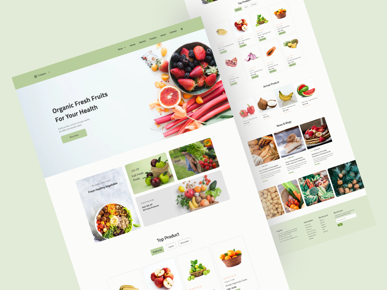 Organic Fruits Website by Saiful on Dribbble