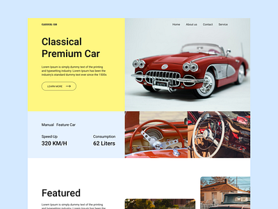 Classical Car Website auto care car car car insurance landing page car landing page car rental website design. car shop header design car shope car shope website car showroom website design driving school landing page landing page ui ux website