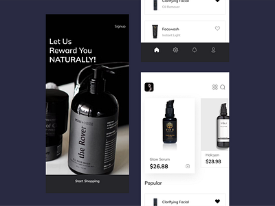 Skincare mobile app app design beauty app concept ui beauty product shop app beauty store cosmetics mobile app design ios app mobile app natural shampoo store app organic skin care ecommerce app skincare mobile app skincare product sales app ui ux