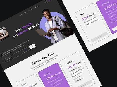 Web Hosting & Domain Services Landing Page