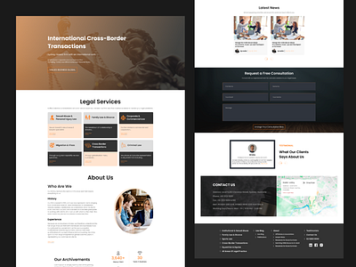 Law Firm Landing Page branding design law firm company website design law firm landing page real estate law firm agency ui ux website