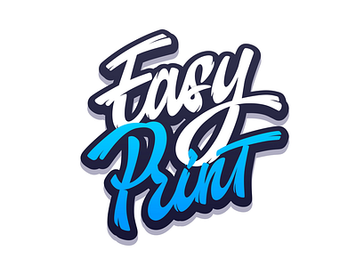 EasyPrint logo easyprint lettering logo print sketch