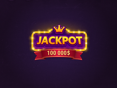 Jackpot ♠️ art band casino crown design font gold illustration jackpot logo typeface typography ui vector winner