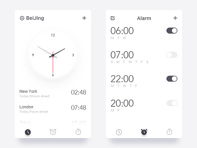 clock app alarm app black clear clock concept freestyle if minimalist simple ui what