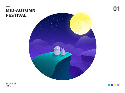 MID-AUTUMN FESTIVAL festival moon night ps rabbit ui