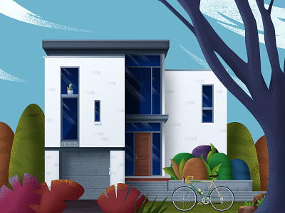 Home ai bike door flower grass illustrator ps tree ui window
