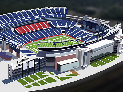 Gillette Stadium illustration