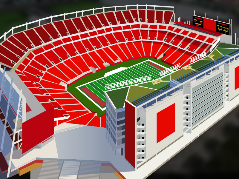 Levi Stadium Illustration by Cody Roberts on Dribbble