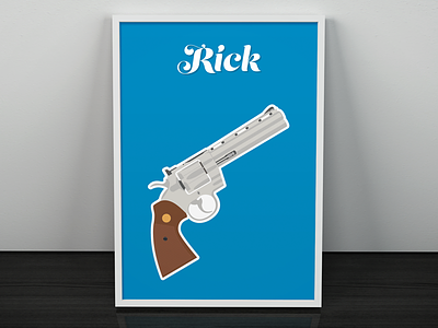 The Walking Dead Poster - Rick illustration minimal modern poster rick the walking dead