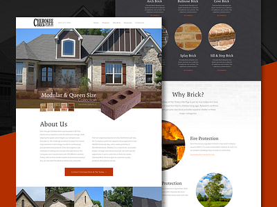 Cherokee Brick and Tile Website company homepage website