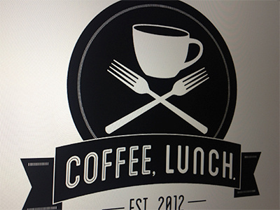 Coffee Lunch Logo logo retro