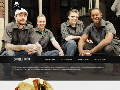 Coffee Lunch Website website