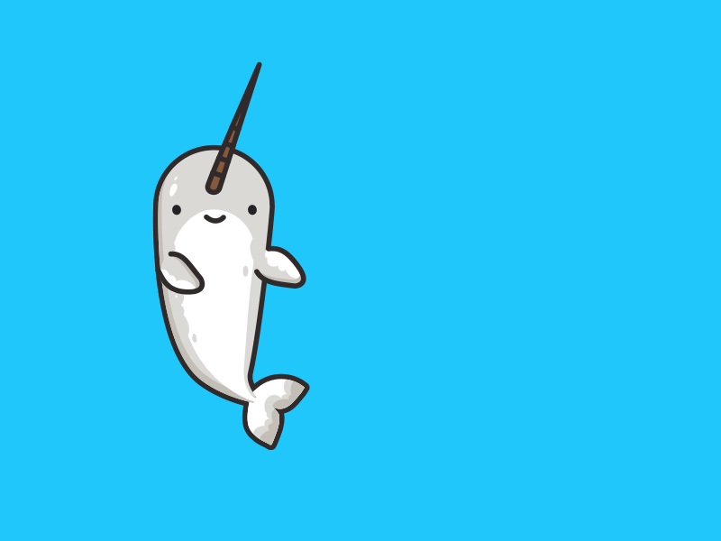 Narwhal Dancing [gif] animation character dancing horn narwhal ring untime studio