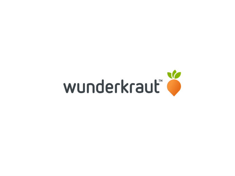 Wunderkraut Logo Animation [gif] 2d animation carrot drop intro liquid logo logo animation logoanimation outro untime