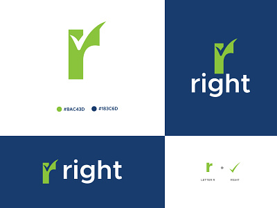 Right blue brand mark brandidentity branding logo logo design logo designer logo maker logo mark logo marks logodesign logos minimalist minimalist logo only1mehedi right tick icon tick logo yes logo