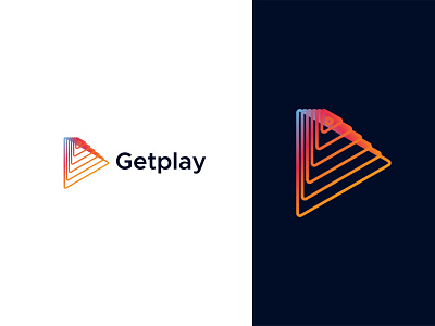 Getplay Logo Design - Modern Logo app icon branding button logo connection for sale gaming logo gradient identity letter v logo media logo modern logo motion logo only1mehedi picox play logo social typography unused video logo