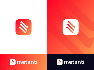 Metanti Modern App Logo Design app app icon app logo best icon brand identity branding design illustration lettermark logo logo creator logo design logo designer logo maker logo mark modern app modern logo only1mehedi picox picox team