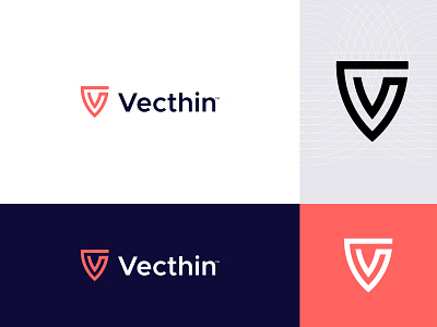 V monogram - Vecthin Logo Design branding design iconic logo illustration letter logo lettermark logo logo design logo designer logo mark logos modern v logo monogram only1mehedi picox ui v logo v logo design v logo mark v mark