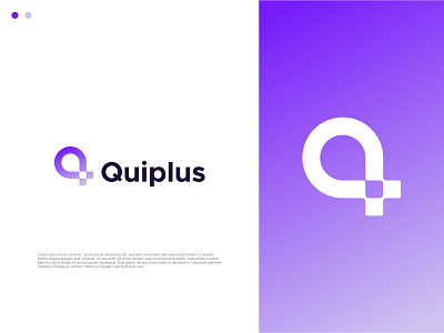 Quiplus Modern Logo Design - Q+plus app branding design ecommerce lettermark logo logo creator logo design logo designer logo maker logo mark logotype mehpix modern icon modern logo only1mehedi pixel q logo q pixel q plus