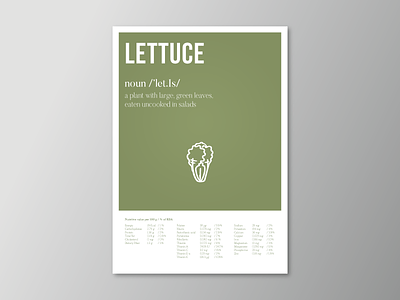 Lettuce Nutrition cripsy facts food greens healthy icon lettuce nutrtion romaine vector vegetables vitamines