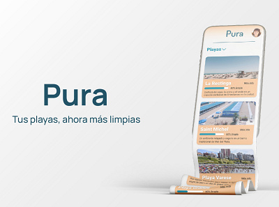 Pura: Tus playas, ahora más limpias app design figma ui ux