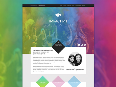 ImpactMT Website basic brand colorful colors ebd ebdos eight black dots energy girls impactmt website www