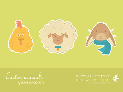 Easter free illustrations animals easter ebd ebdots eight black dots free freebie illustrations illustrator vector
