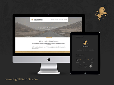 Launch of our brand new website brand design development ebdots eight black dots launch stars unicorn website