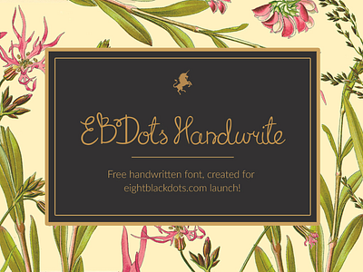 Freebie Handwrite Font ebdots eight black dots font free freebie handwrite unicorn