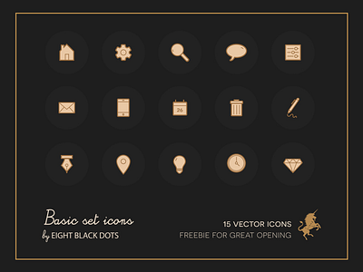 Icons Basic Freebie basic icons clock ebdots eight black dots free freebie icons settings start