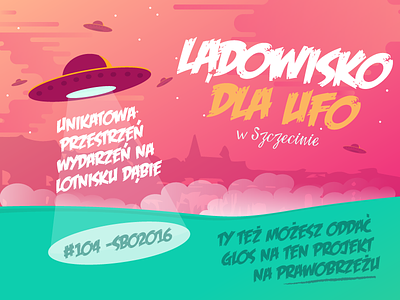 UFO landing pad in Szczecin alien green landing orange red social media szczecin ufo