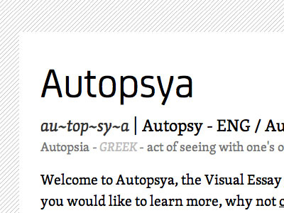 Autopsya Holding Page academic web