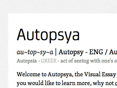 Autopsya Holding Page