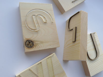 Lettepress Blocks @ font laser cuts laser cutting letterpress mdf plexi type typography wood