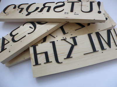 Trial Letterpress @ black font ink laser cuts laser cutting letterpress mdf plexi type typography wood