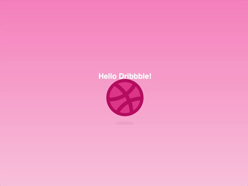 Hello Dribbble ! Pure CSS Bouncing Dribbble Ball !