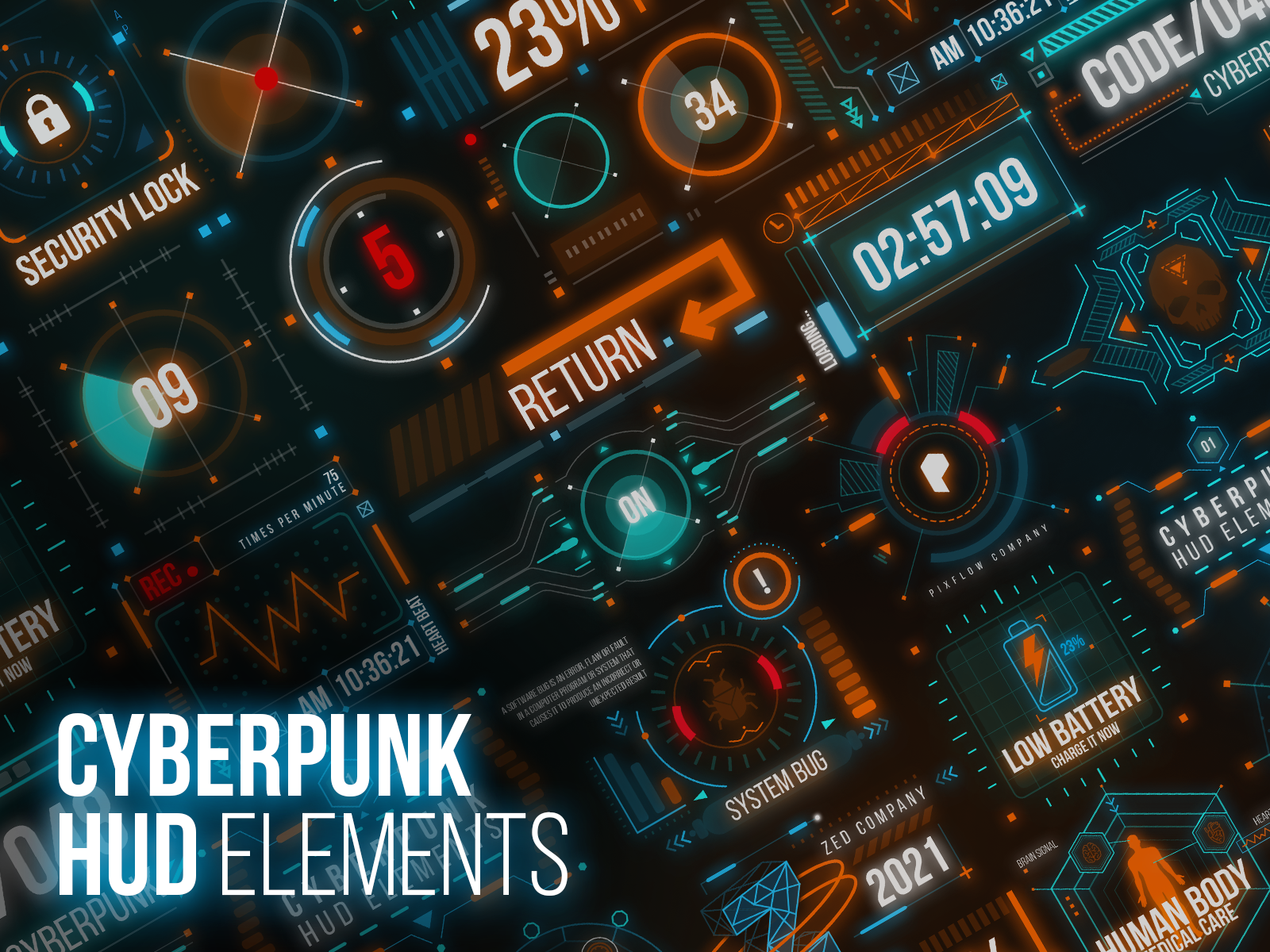 Cyberpunk hud elements png (120) фото