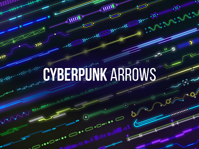 Cyberpunk Arrows arrow arrows cyber cyberpkv cyberpunk cyberpunk 2077 cyberpunk2077 cybersecurity cybersport hud light line lines modern design neon neon colors neon sign pattern patterns title