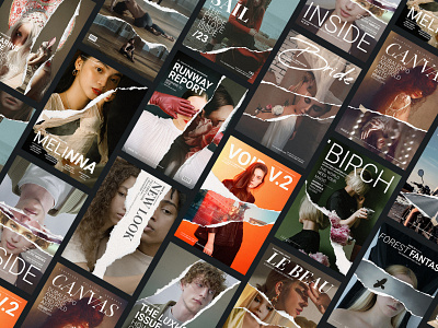 Torn Magazine banner brand branding cinematic cinematic design cover design fashion header logo magazine magazine cover modern design paper paper torn poster title torn torn paper typography