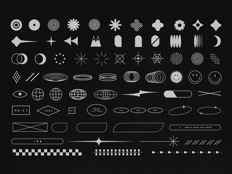Y2K Vector Shapes by parisa on Dribbble