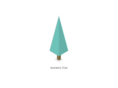 Isometric Tree cube explainer icon illustration isometric jungle logo lopo top view tree vector