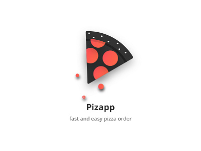 Pizza Logo app application delivery fast food flat food icon illustration logo order pizza