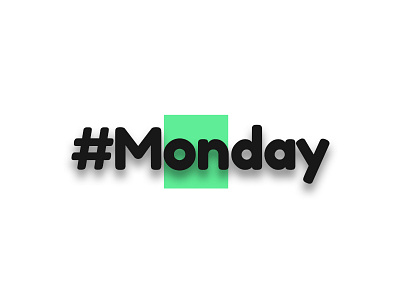 Monday font hashtag monday tag text title typo typography