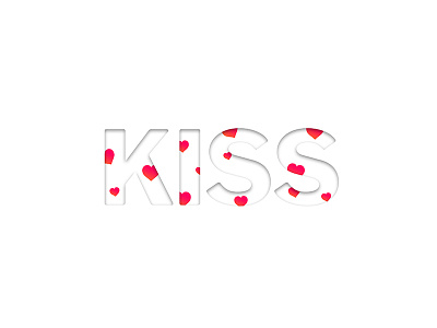 Kiss font hearth kiss logo text title typo typography typoking