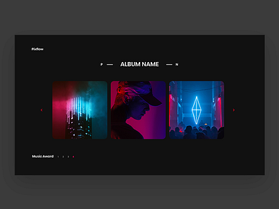 Music Album album app banner infinity tool modern design music pixflow portfolio portfolio site ui ux web web design website banner