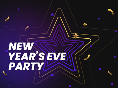 New Year's Eve 2020 banner christmas christmas party golden gradient greetingcard header light modern design new year new year eve new year party particles stars title typography xmas xmas card