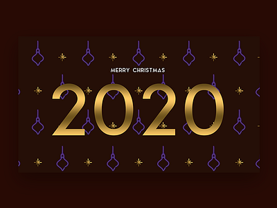 Happy New Year 2020 banner christmas christmas card christmas flyer christmas party christmas tree gold happy new year header jingle bells new years particles pixflow sparkles stars title typography xmas