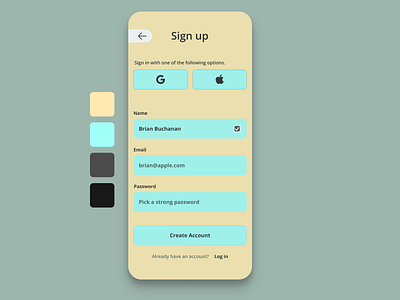 Daily UI 001 - Sign Up app dailyui design figma flat ui ux uxdesign