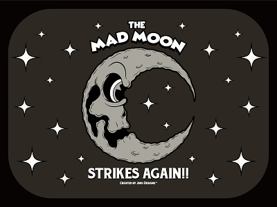 The Mad Moon 1930 1930 cartoon art artist betty boop cartoon cartoon style classic classic cartoon design digital digital art draw drawing old school sketch. skull toon vector vintage
